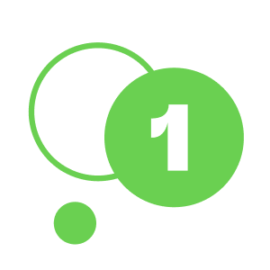 número uno verde